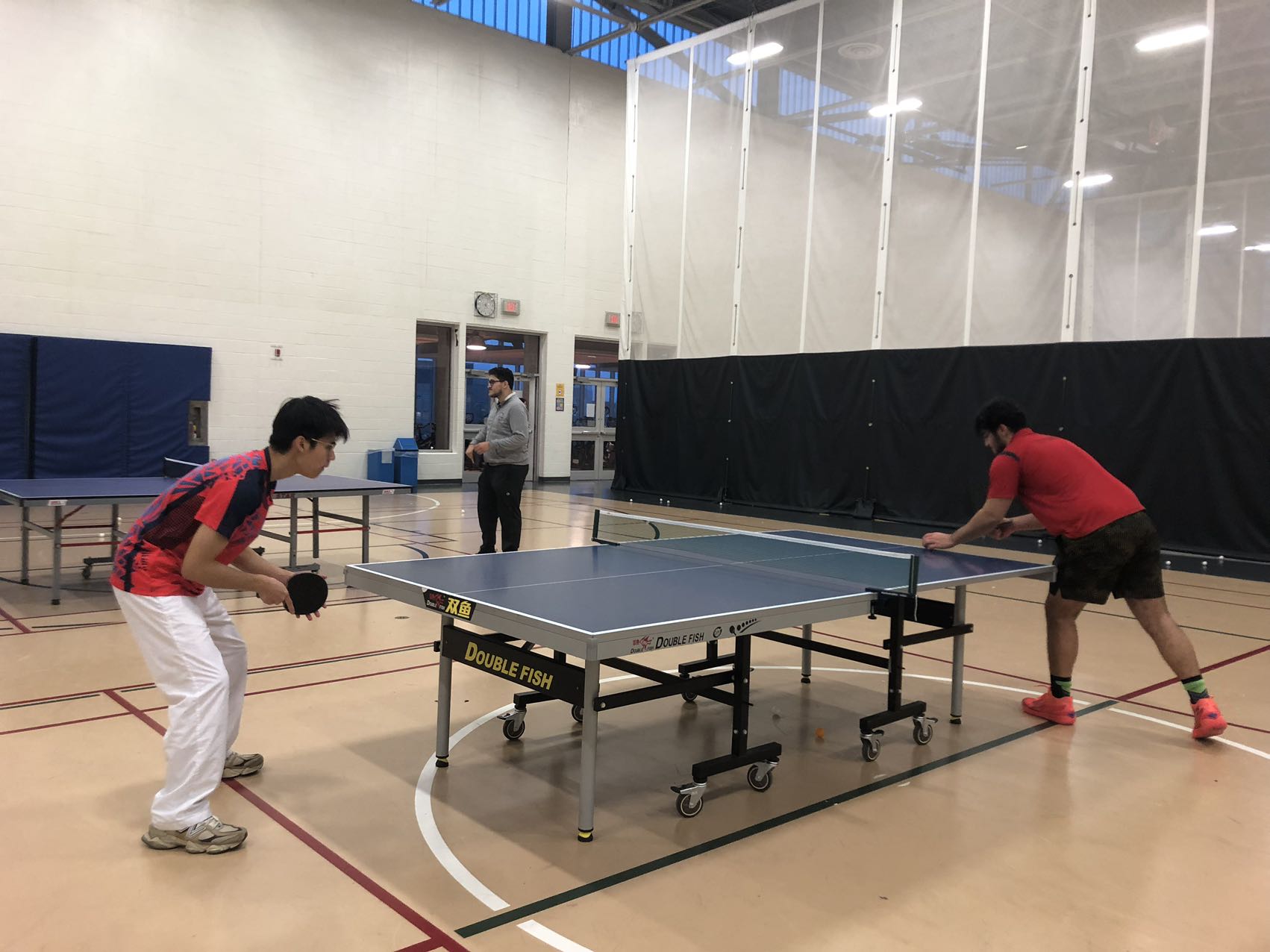 Table Tennis Club members playing table tennis